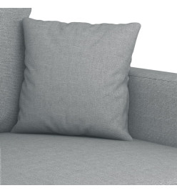 Canapé à 3 places Gris clair 180 cm Tissu