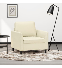 Fauteuil Crème 60 cm Similicuir