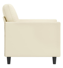 Fauteuil Crème 60 cm Similicuir