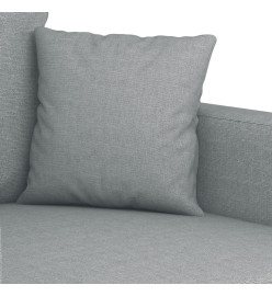 Ensemble de canapés 4 pcs coussins gris clair tissu