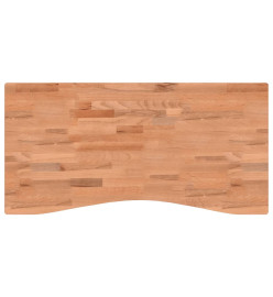 Dessus de bureau 100x(45-50)x1,5 cm bois massif de hêtre