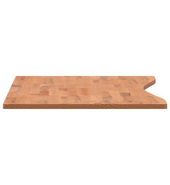 Dessus de bureau 100x(45-50)x1,5 cm bois massif de hêtre