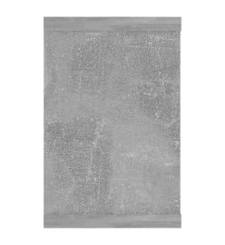 Étagères cube murales 4 pcs Gris béton 60x15x23 cm Aggloméré