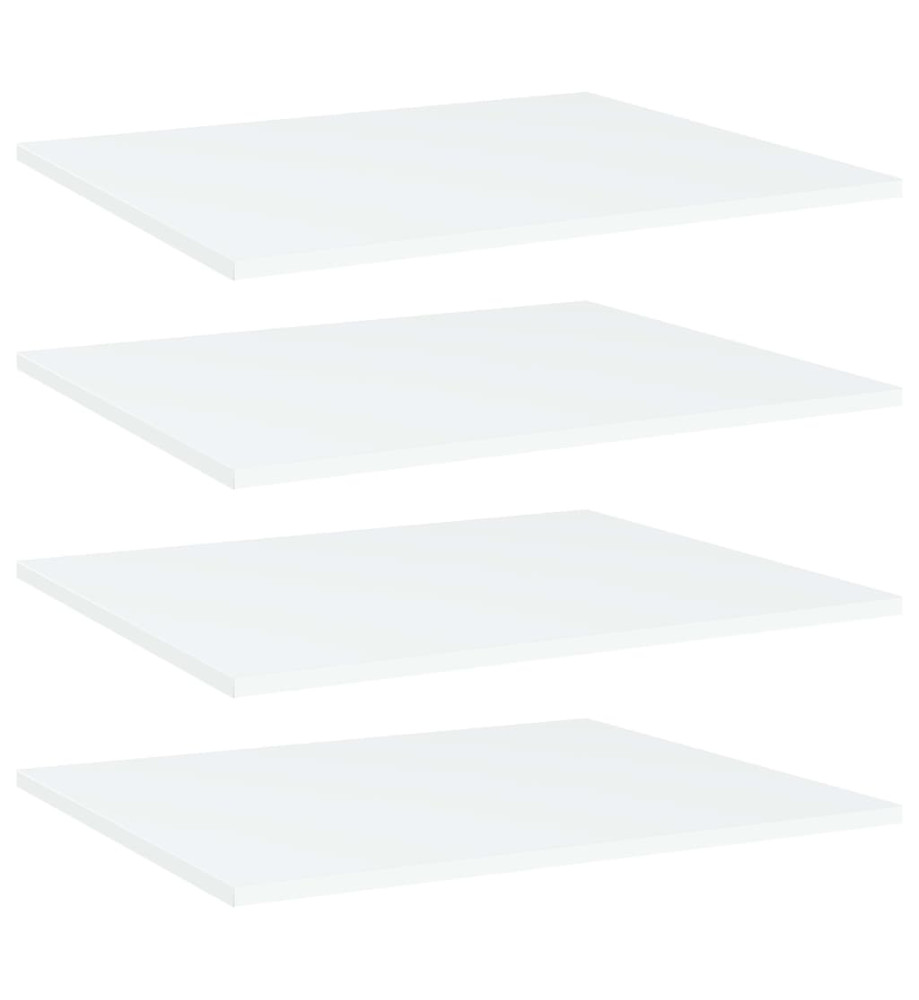 Panneaux de bibliothèque 4 pcs Blanc 60x50x1,5 cm Aggloméré