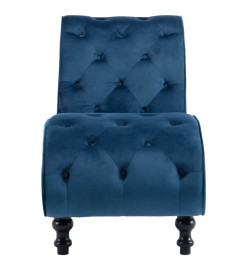 Chaise longue Bleu Velours