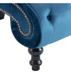 Chaise longue Bleu Velours