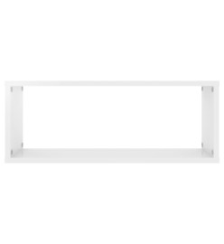 Étagères cube murales 6 pcs Blanc brillant 60x15x23cm Aggloméré