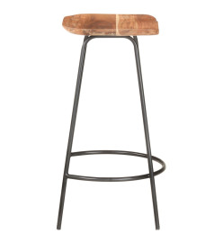 Tabourets de bar lot de 2 bois d'acacia solide