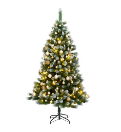 Sapin de Noël artificiel articulé 300 LED et boules 210 cm