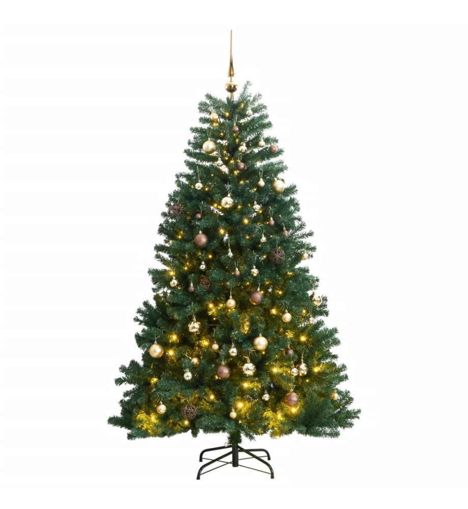 Sapin de Noël artificiel articulé 300 LED et boules 240 cm