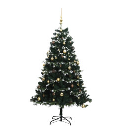 Sapin de Noël artificiel articulé 300 LED et boules 180 cm