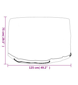 Housses pour meubles de jardin 2 pcs 6 œillets Ø125x75 cm rond