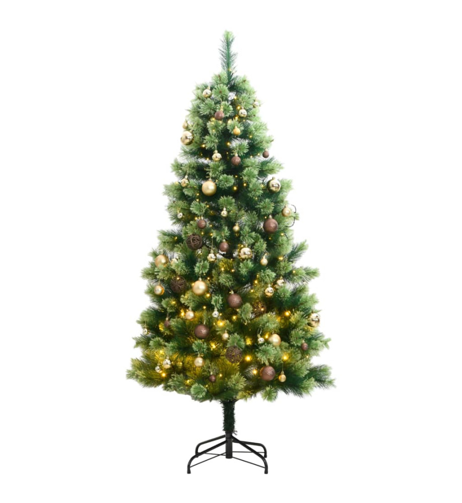 Sapin de Noël artificiel articulé 300 LED et boules 240 cm