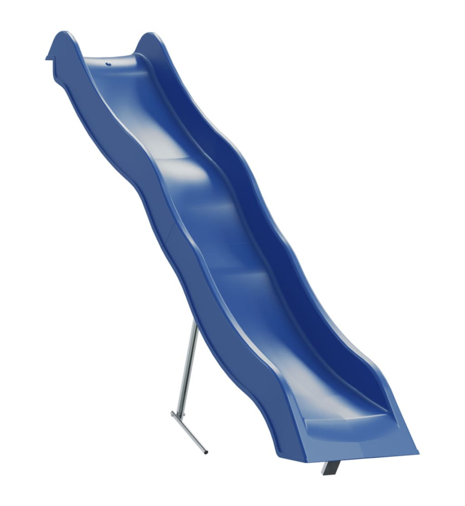 Toboggan de jeu bleu 210x40 cm polypropylène