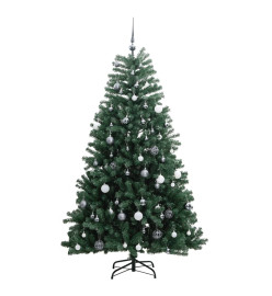 Sapin de Noël artificiel articulé 300 LED et boules 210 cm