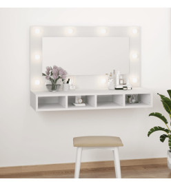Armoire à miroir avec LED Blanc 90x31,5x62 cm