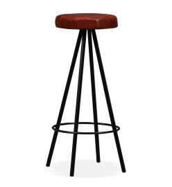 Tabourets de bar lot de 2 cuir véritable