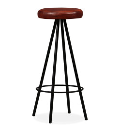 Tabourets de bar lot de 2 cuir véritable