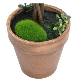 Plantes de buis artificiel 2 pcs avec pots Boule Vert 56 cm