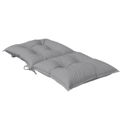 Coussins de chaise de jardin à dossier bas lot de 6 gris