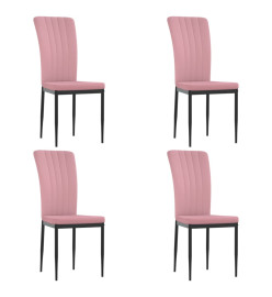 Chaises à manger lot de 4 Rose Velours