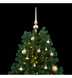 Sapin de Noël artificiel articulé 150 LED et boules 120 cm