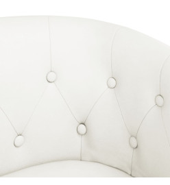 Fauteuil cabriolet avec repose-pied blanc similicuir