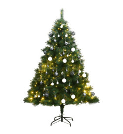 Sapin de Noël artificiel articulé 300 LED et boules 240 cm