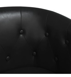 Fauteuil cabriolet avec repose-pied noir similicuir