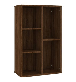 Bibliothèque/Buffet chêne marron 50x25x80 cm bois d'ingénierie