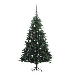 Sapin de Noël artificiel articulé 300 LED et boules 240 cm