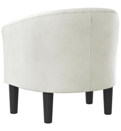 Fauteuil cabriolet blanc similicuir