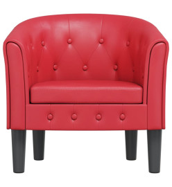 Fauteuil cabriolet rouge similicuir