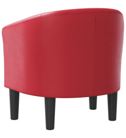 Fauteuil cabriolet rouge similicuir