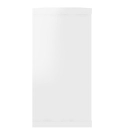 Étagères cube murales 2pcs Blanc brillant 100x15x30cm Aggloméré