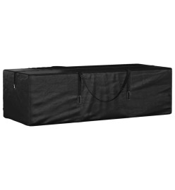 Sac de rangement pour coussins de jardin noir 135x40x55 cm PE