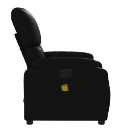 Fauteuil de massage inclinable Noir Similicuir