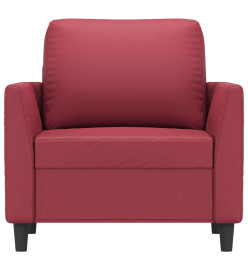 Fauteuil Rouge bordeaux 60 cm Similicuir