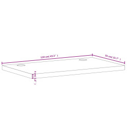 Dessus de bureau 110x55x4 cm bois massif de hêtre