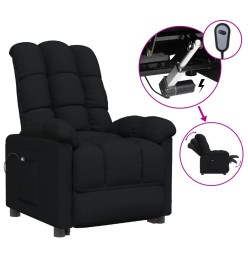 Fauteuil inclinable électrique Noir Tissu