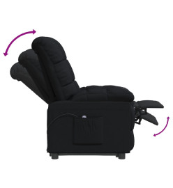 Fauteuil inclinable électrique Noir Tissu