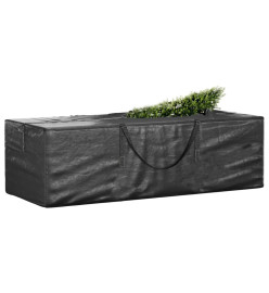 Sacs de rangement pour sapin de Noël 2 pcs noir polyéthylène