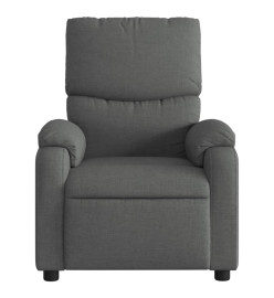 Fauteuil de massage inclinable Gris foncé Tissu