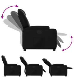 Fauteuil inclinable Noir Similicuir