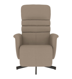 Fauteuil inclinable avec repose-pieds cappuccino similicuir