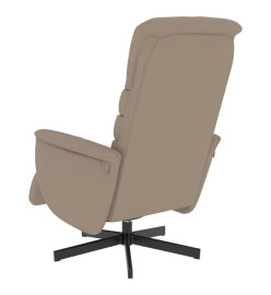 Fauteuil inclinable avec repose-pieds cappuccino similicuir