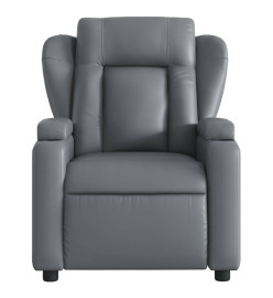 Fauteuil de massage inclinable Gris Similicuir