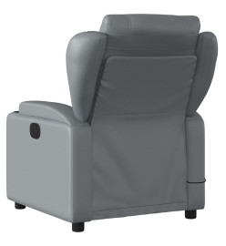 Fauteuil de massage inclinable Gris Similicuir