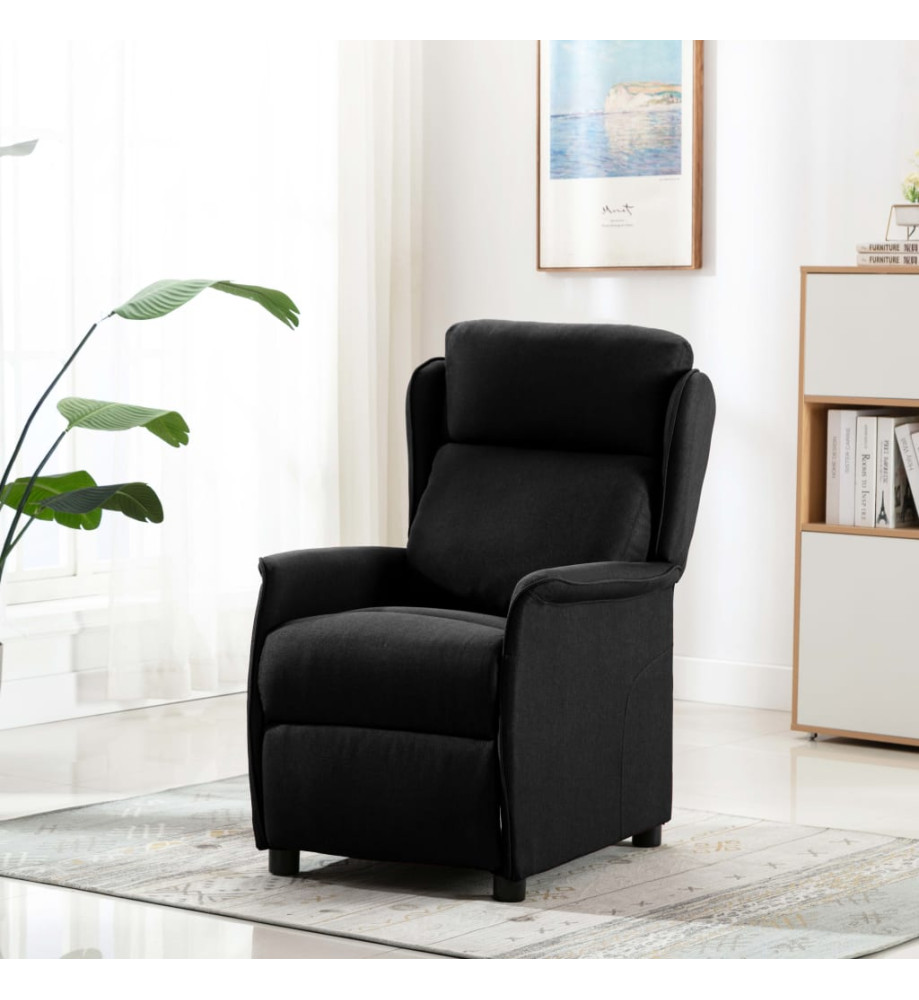 Fauteuil de massage Noir Tissu