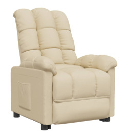 Fauteuil inclinable Crème Tissu